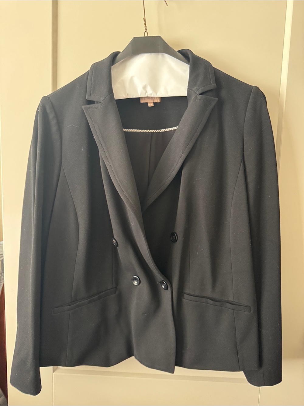 Talbots Classic Double-Breasted Black Women's Blazer